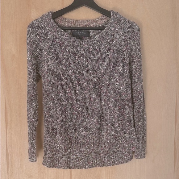 Rag & Bone Speckled Gray Crew Neck Sweater - Picture 10 of 11